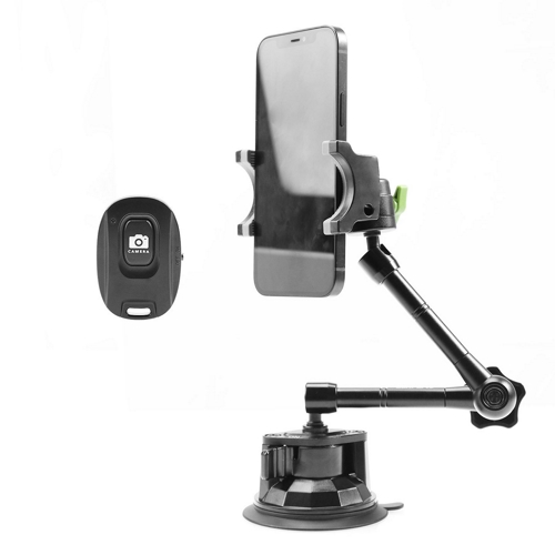 Articulated Arm Suction Cup Phone Holder with Bluetooth Remote, VMA-01B